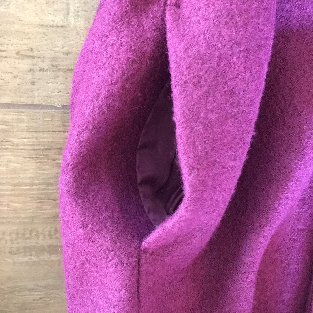 NWOT Gorgeous Express maroon wrap wool coat - Picture 4 of 8